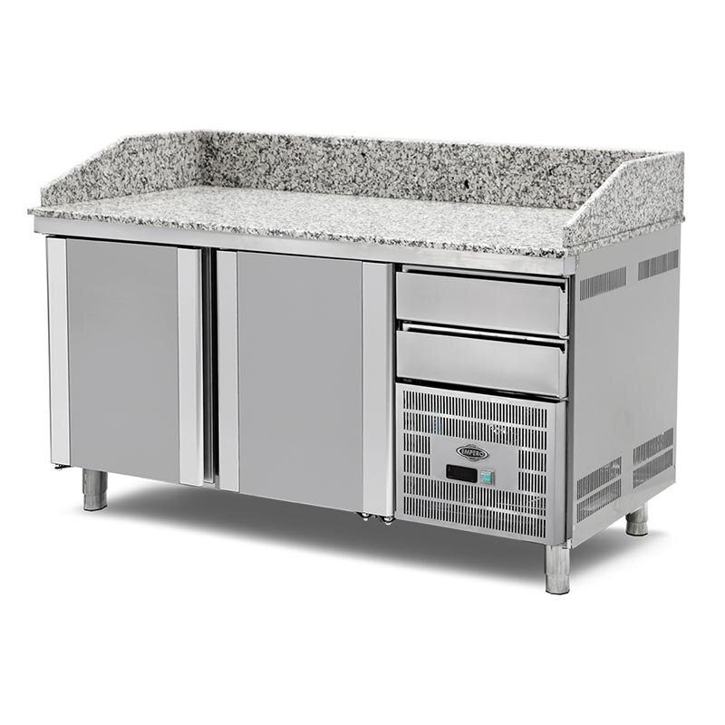 Empero Hamur Hazırlık Dolabı, Granit Tablalı, 2 Kapılı, 300 Lt, Fanlı Soğutma - Empero