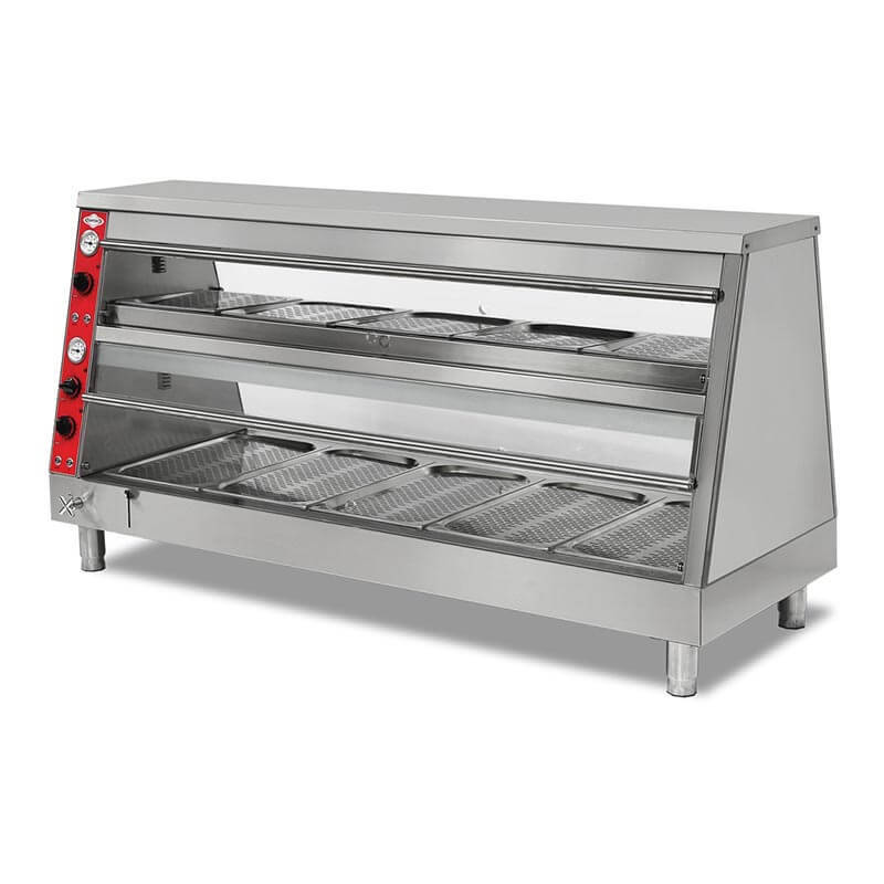 Empero Isıtmalı Teşhir Ünitesi, 2 Katlı, Paslanmaz Çelik, 150x69x93 cm - 1