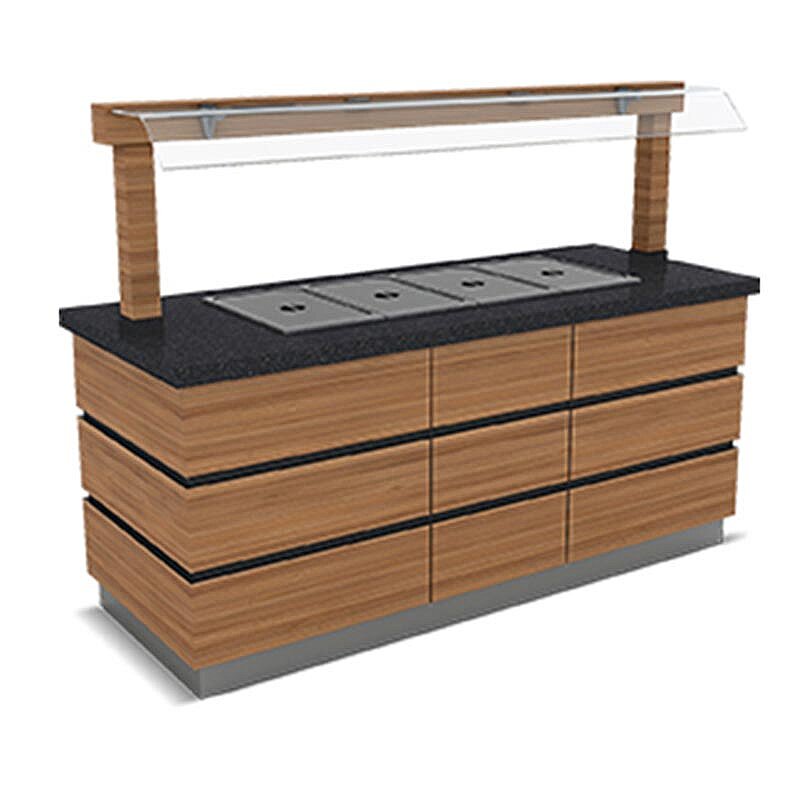 Empero Kapadokya Led Aydınlatmalı Benmari Sıcak Servis Ünitesi, 3x1/1 GN Kapasiteli - Empero