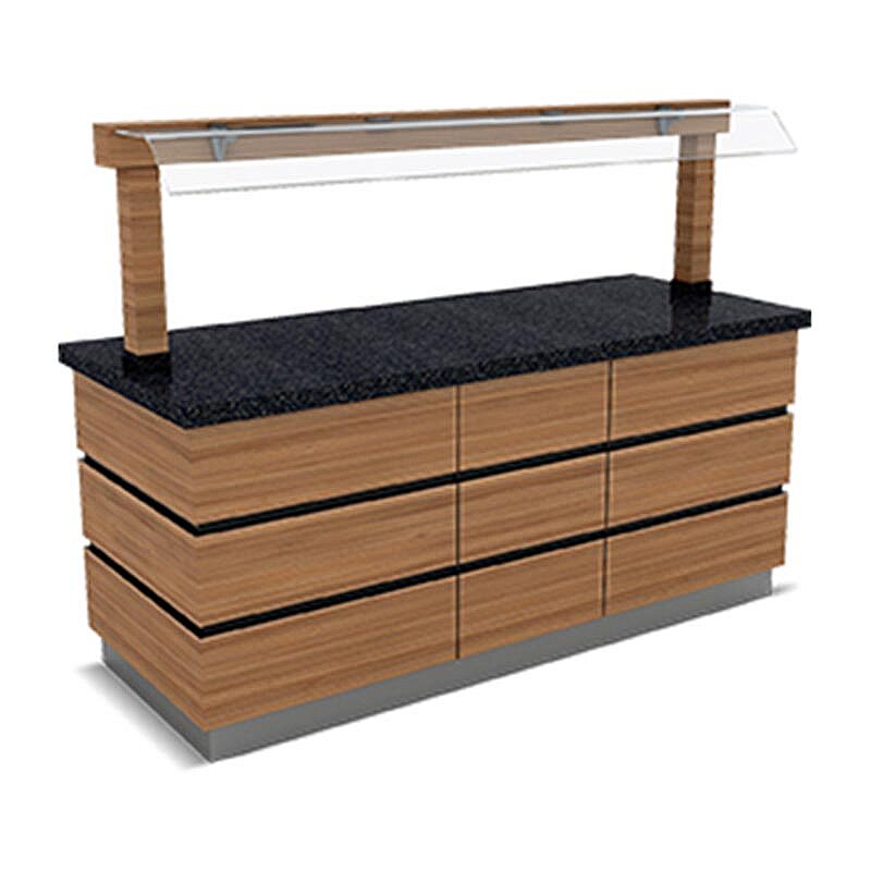 Empero Kapadokya Nötr Servis Ünitesi, Granit Tablalı, Led Aydınlatmalı, 240x90x90/150 cm - Empero