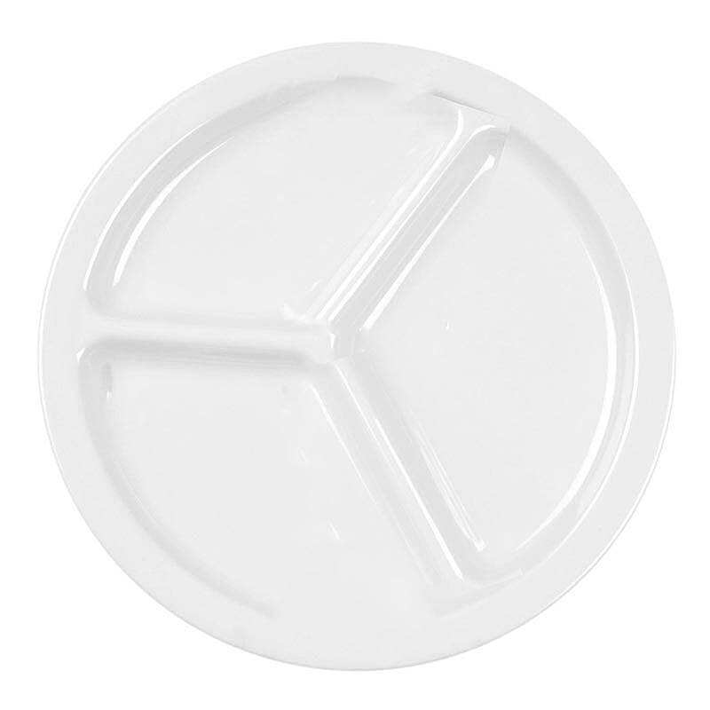 Empero Kırılmaz Servis Tabağı, 3 Bölmeli, 23 cm, Beyaz - 1