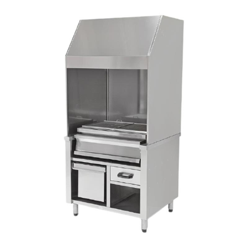 Empero Paslanmaz Duvar Tip Izgara, Endüstriyel, 96x85x215 cm, Kömürlü - Empero