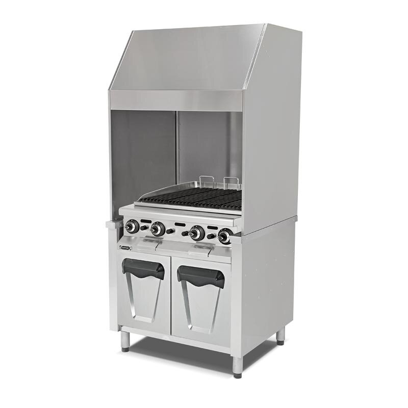 Empero Paslanmaz Duvar Tip Sulu Izgara, Endüstriyel, 96x85x215 cm, Gazlı - Empero