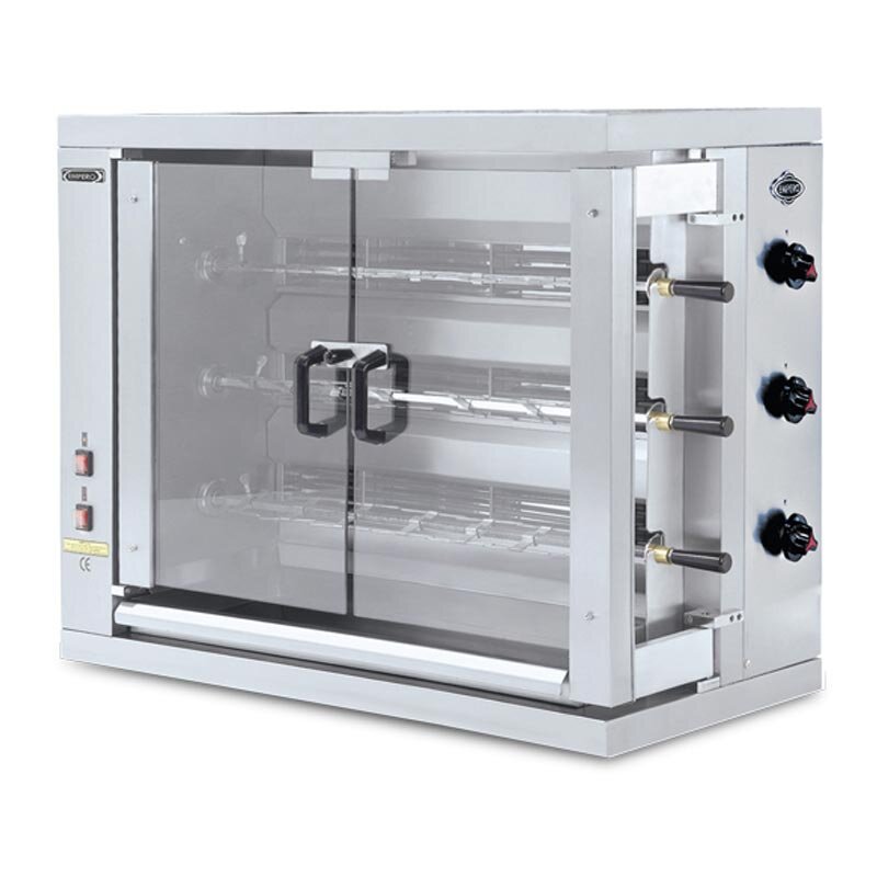 Empero Piliç Kızartma Makinesi, Çelik Gövde, 30'lu, Elektrikli - Empero