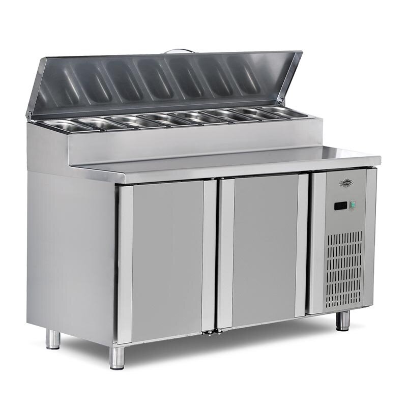 Empero Pizza ve Salata Hazırlık Buzdolabı, 2 Kapılı, 300 Lt, Paslanmaz Çelik - Empero