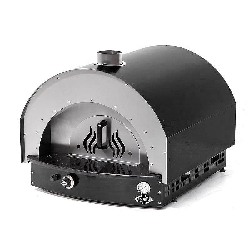 Empero PLF.PLS.D5.B Profesyonel Ev Tipi Taş Tabanlı 25 cm x 4 Pizza Kapasiteli Pizza ve Pide Fırını, Gazlı, Siyah - Empero (1)