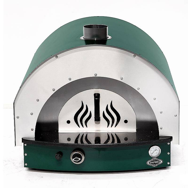 Empero PLF.PLS.D5.G Profesyonel Ev Tipi Taş Tabanlı 25 cm x 4 Pizza Kapasiteli Pizza ve Pide Fırını, Gazlı, Yeşil - 1