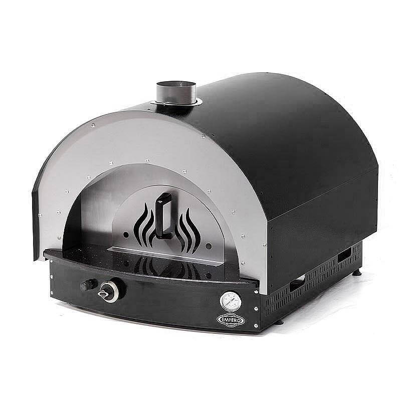 Empero PLF.PLS.D5.W.B Profesyonel Ev Tipi Taş Tabanlı Pizza ve Pide Fırını, Odunlu, Siyah - 2