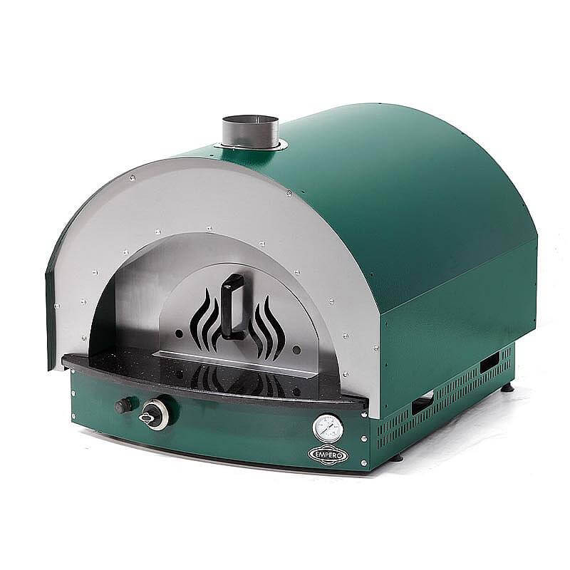 Empero PLF.PLS.D5.W.G Profesyonel Ev Tipi Taş Tabanlı 25 cm x 4 Pizza Kapasiteli Pizza ve Pide Fırını, Odunlu, Yeşil - 2