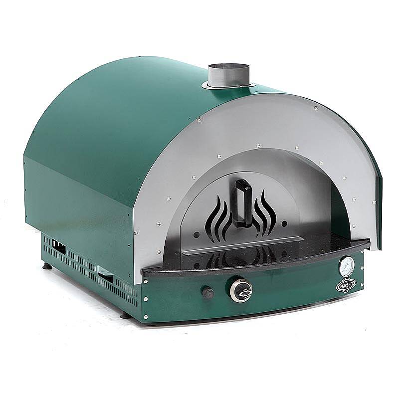 Empero PLF.PLS.D5.W.G Profesyonel Ev Tipi Taş Tabanlı 25 cm x 4 Pizza Kapasiteli Pizza ve Pide Fırını, Odunlu, Yeşil - 3