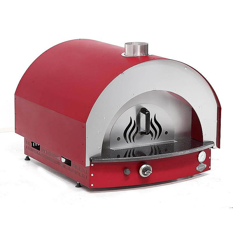 Empero PLF.PLS.D5.W.R Profesyonel Ev Tipi Taş Tabanlı 25 cm x 4 Pizza Kapasiteli Pizza ve Pide Fırını, Odunlu, Kırmızı - 3
