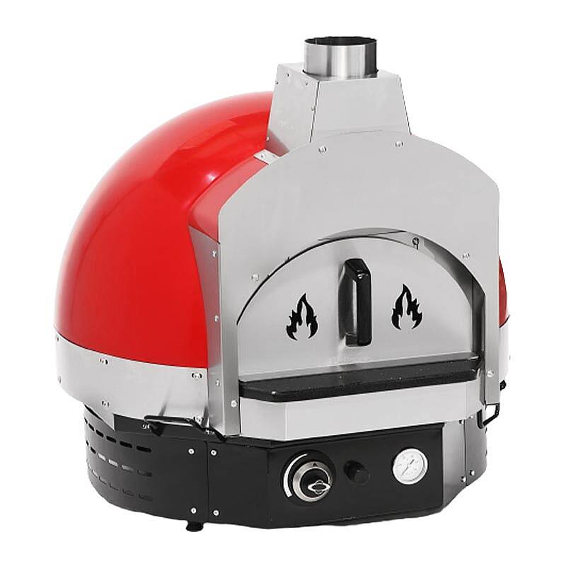 Empero SPO.H-70 Profesyonel Ev Tipi Taş Tabanlı Pizza Fırını, Gazlı, Kırmızı - 2