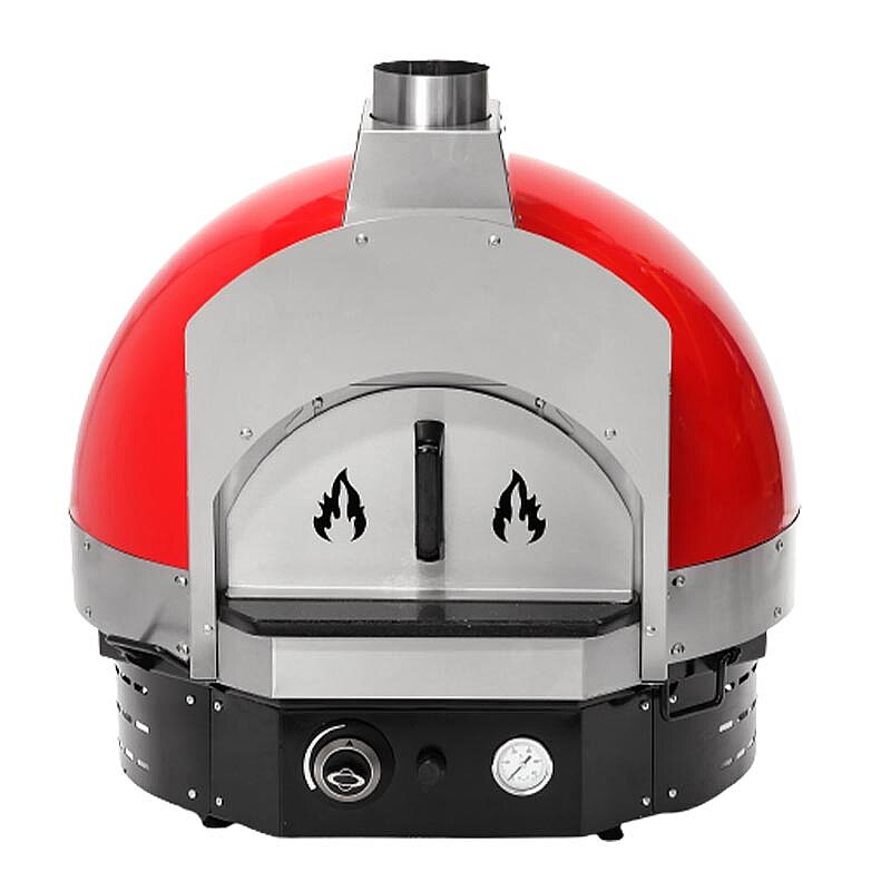 Empero SPO.H-70 Profesyonel Ev Tipi Taş Tabanlı Pizza Fırını, Gazlı, Kırmızı - Empero