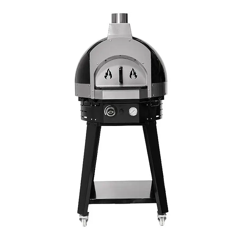 Empero SPO.H-70 Profesyonel Ev Tipi Taş Tabanlı Pizza Fırını, Odunlu, Siyah - 3