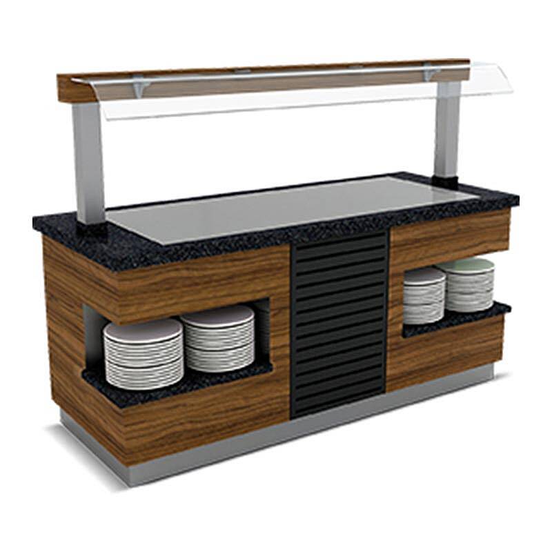 Empero Sümela Paslanmaz Soğuk Servis Ünitesi, Led Aydınlatmalı, Granit Tablalı, 160x90x90/155 cm - 1