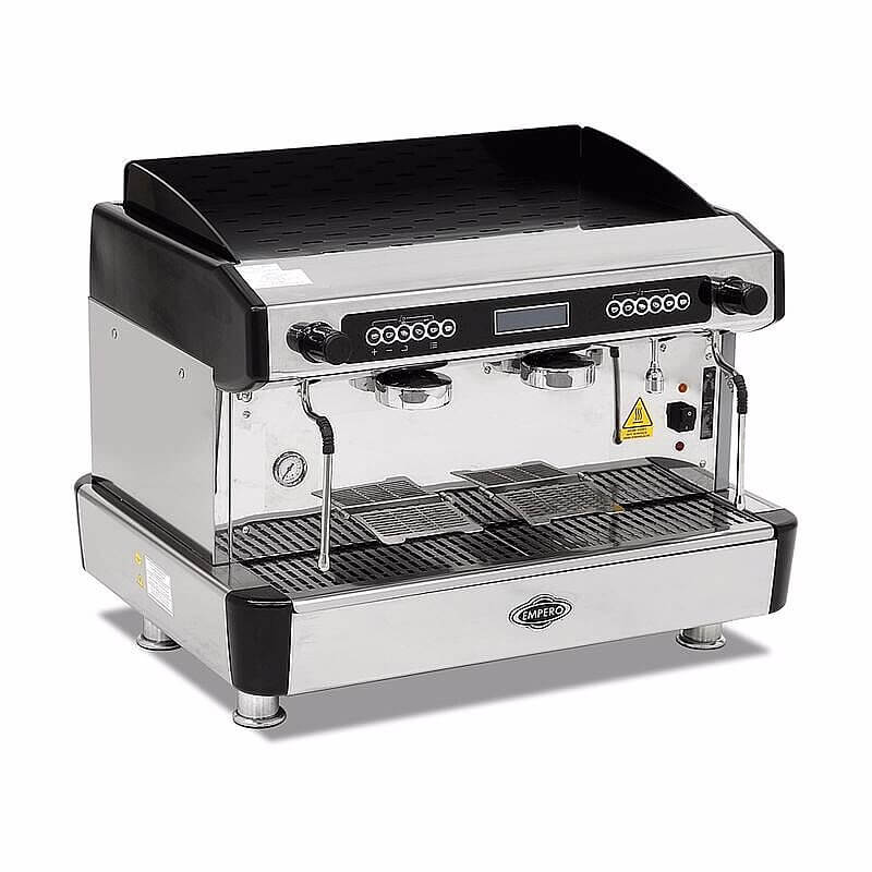 Empero Tam Otomatik Espresso Kahve Makinesi, 2 Gruplu, Siyah, 380 V - Empero