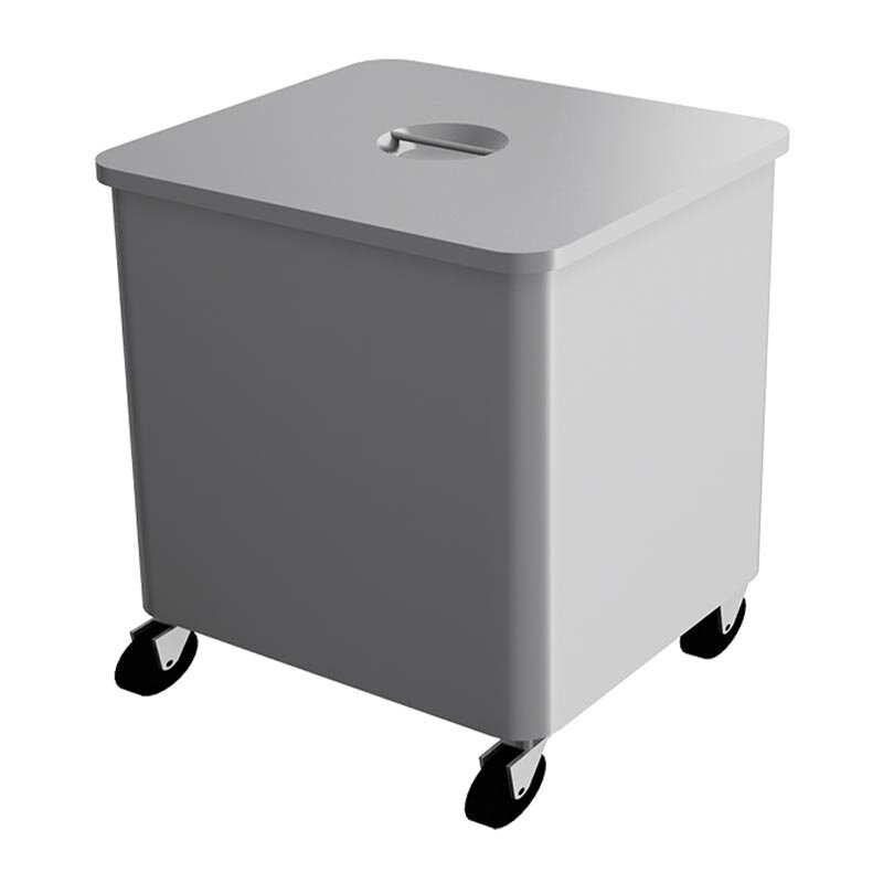 Empero Tekerlekli Kare Çöp Kovası, Inox, Paslanmaz Çelik - Empero