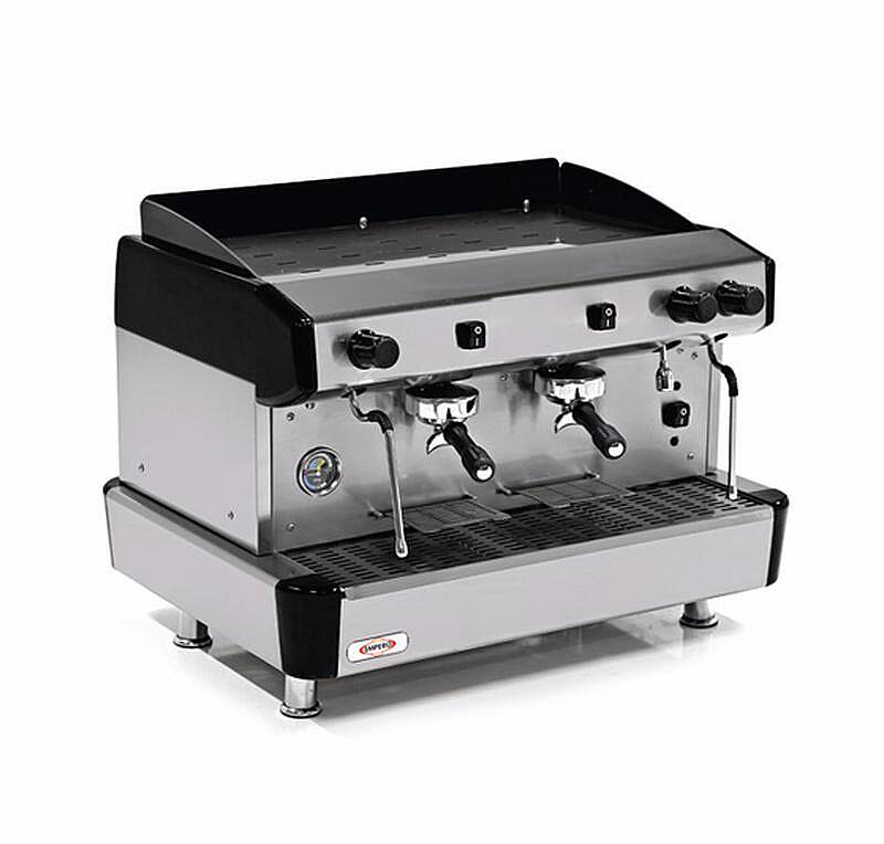 Empero Yarı Otomatik Espresso Kahve Makinesi, 2 Gruplu, 230 V, Siyah - 1
