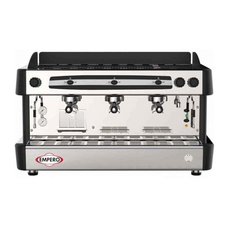 Empero Yarı Otomatik Espresso Kahve Makinesi, 3 Gruplu, 230 V, Siyah - Empero