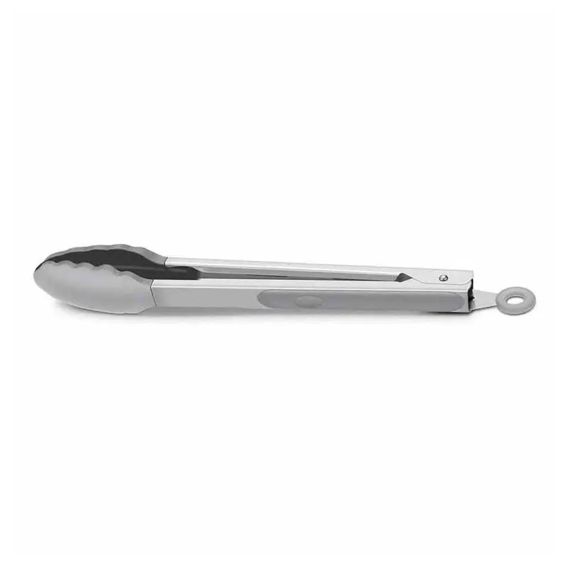 Epinox BMG-25 Silikon Uçlu Barbekü Maşası, Paslanmaz Çelik, 25 cm, Gri - 1