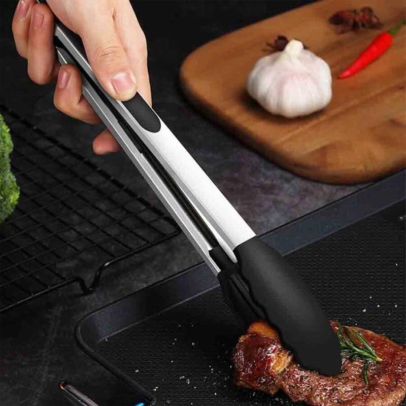 Epinox BMS-35 Barbekü Maşası, Silikon Uçlu, 35 cm, Siyah - 3