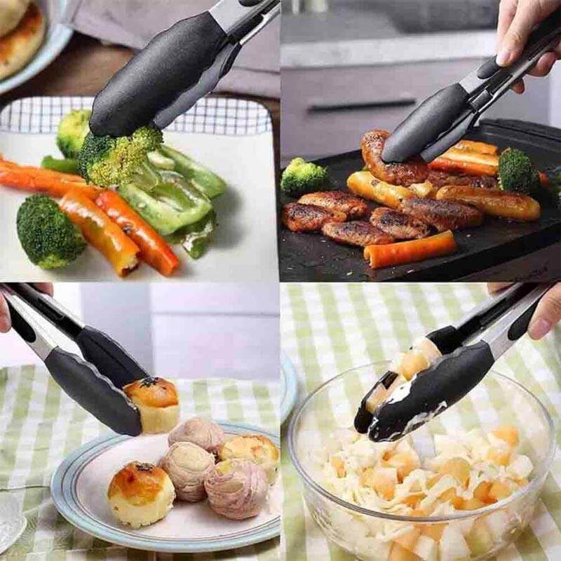 Epinox BMS-35 Barbekü Maşası, Silikon Uçlu, 35 cm, Siyah - 2