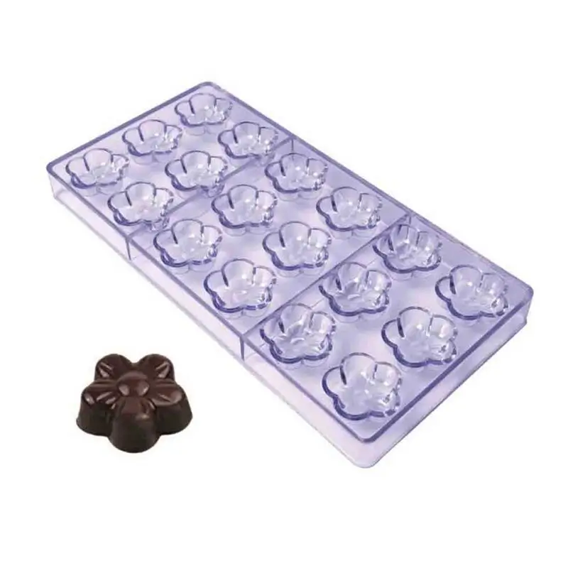 Epinox CCP-13 Çiçek Şekilli Polikarbon Çikolata Kalıbı, 27.5x13.5 cm - 1