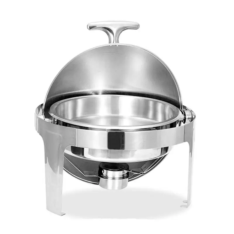 Epinox CDC-6 Roll Top Kapaklı Yuvarlak Chafing Dish, 6 Lt. - Epinox (1)