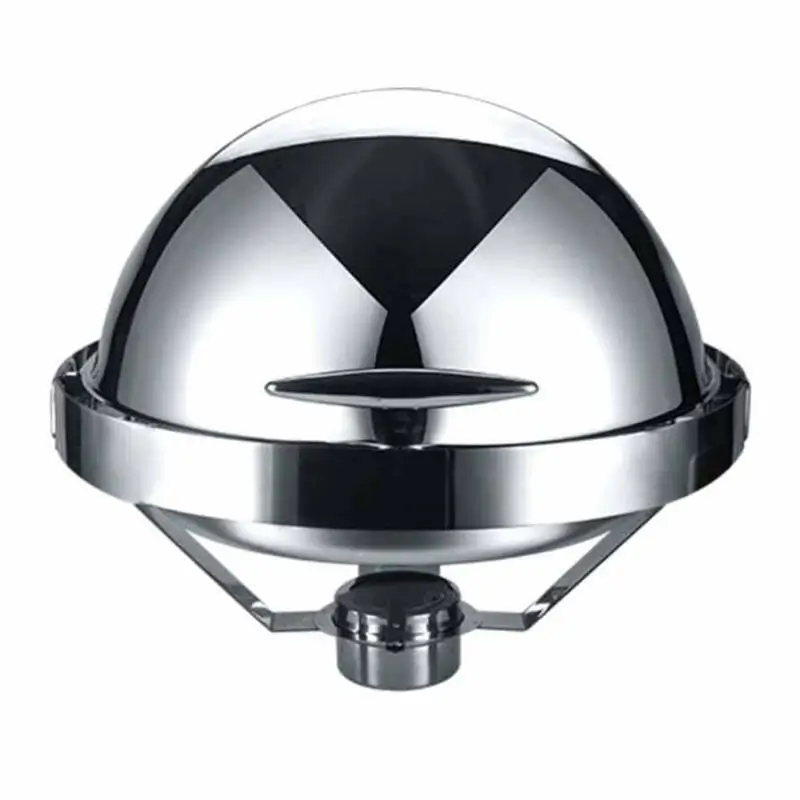 Epinox CDG-6 Roll Top Kapaklı Yuvarlak Chafing Dish, Gömme, 6 Lt, Jel Yakıt + Elektrikli - 1