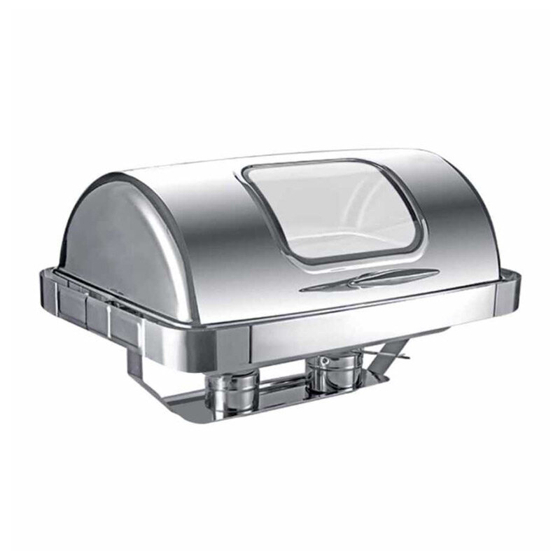 Epinox CDG-9C Roll Top Kapaklı Gömme Camlı Chafing Dish, 9 Lt, Elektrikli - Epinox