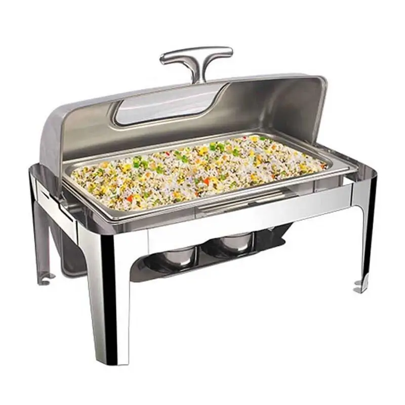 Epinox CDR-9C Roll Top Kapaklı Cam Chafing Dish, 9 Lt. - Epinox (1)