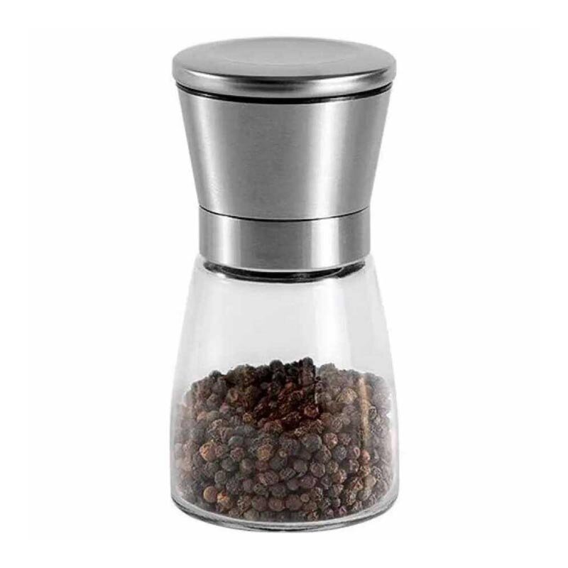Epinox CSM-130 Tuz Biber Değirmeni, Cam Hazneli, Çelik Kapaklı 13 cm - Epinox