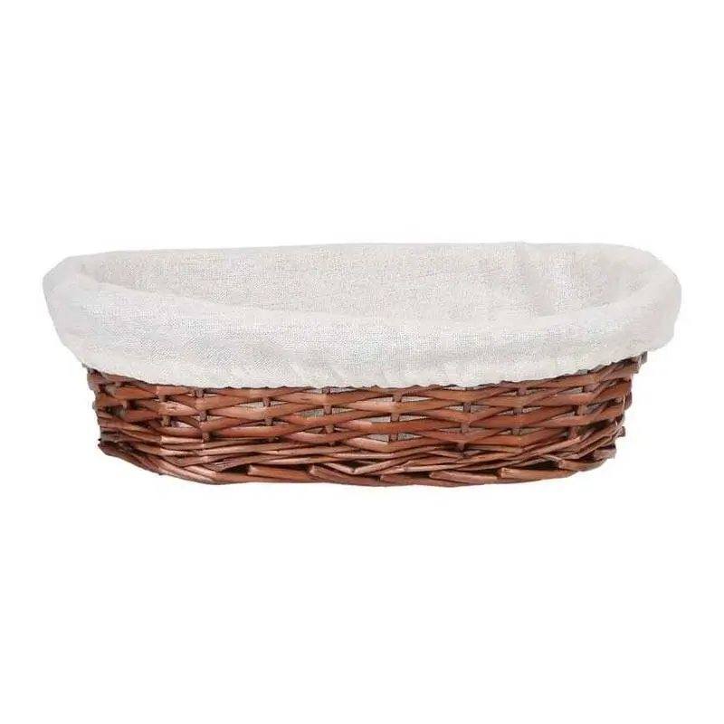 Epinox ES-2417R Hasır Oval Ekmek Sepeti, Bezli, 24 cm - 1