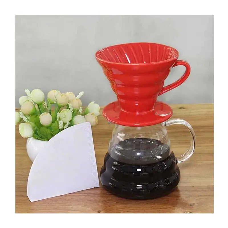Epinox FSK-2 Seramik V60 Dripper, Kırmızı - Epinox (1)