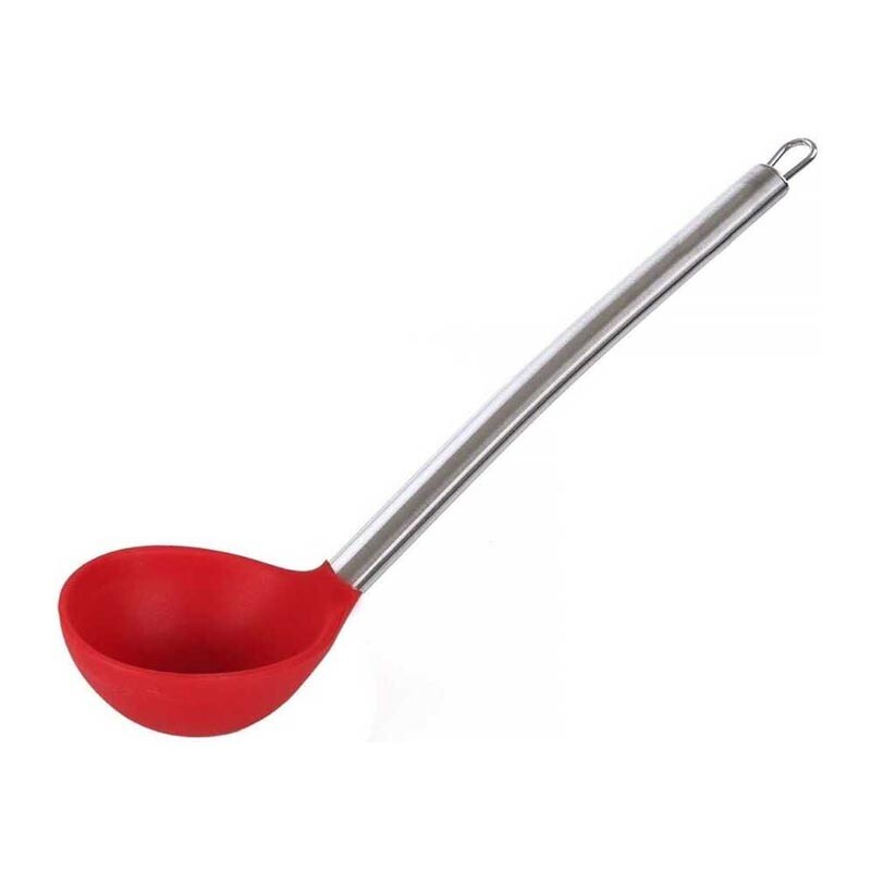 Epinox KEP-1K Sıcağa Dayanıklı Silikon Kepçe, 30 cm, Kırmızı - Epinox