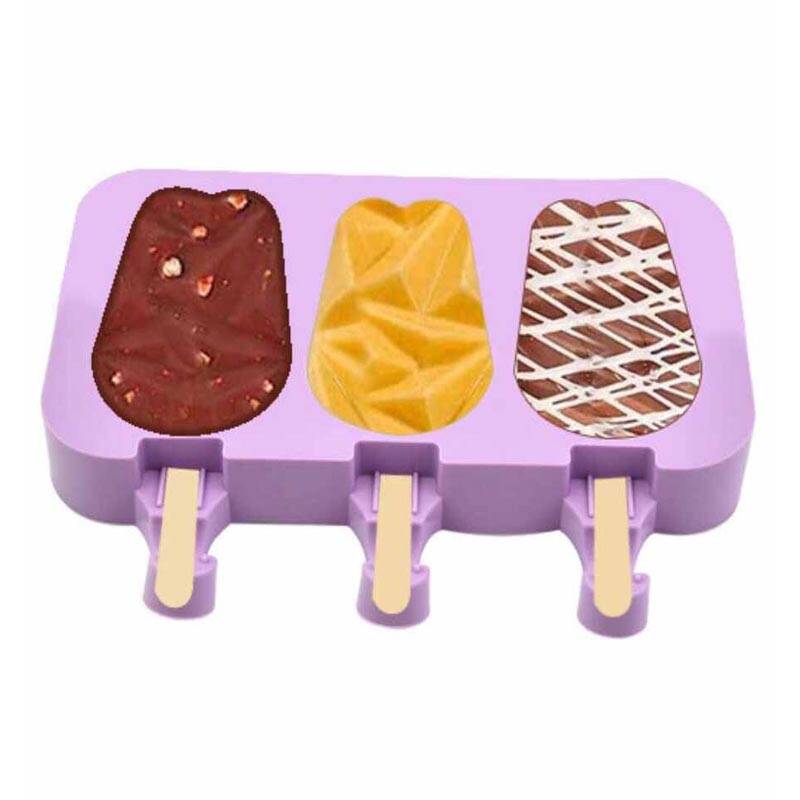 Epinox MDK-03 Dondurma Kalıbı, Magnum Şekilli, 3'lü, 50 Çubuk - 3