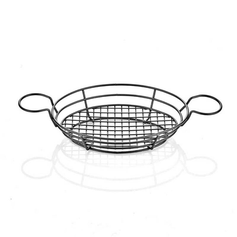 Epinox OPS-18 Çift Kulplu Oval Patates Sunum Sepeti, 18x25 cm - Epinox