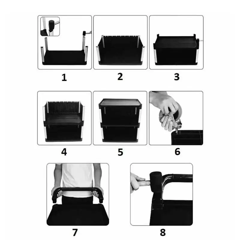 Epinox SASK-9 Servis Arabası Kapalı, 3 Katlı, Siyah - Epinox (1)