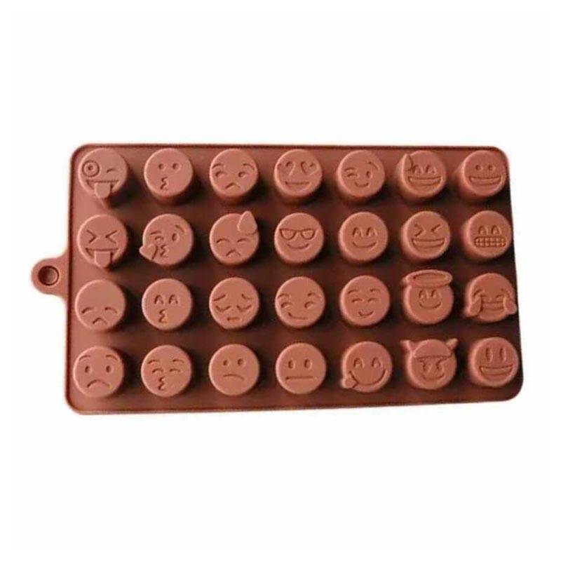Epinox SCK-43 Silikon Çikolata Kalıbı, Karışık Emoji Şekilli - 1