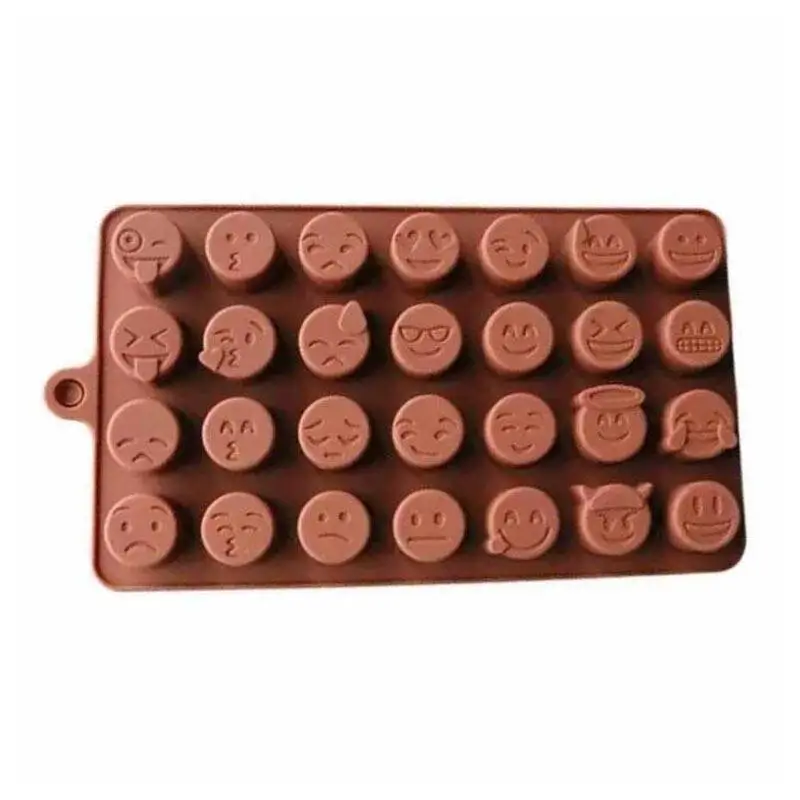 Epinox SCK-43 Silikon Çikolata Kalıbı, Karışık Emoji Şekilli - 1