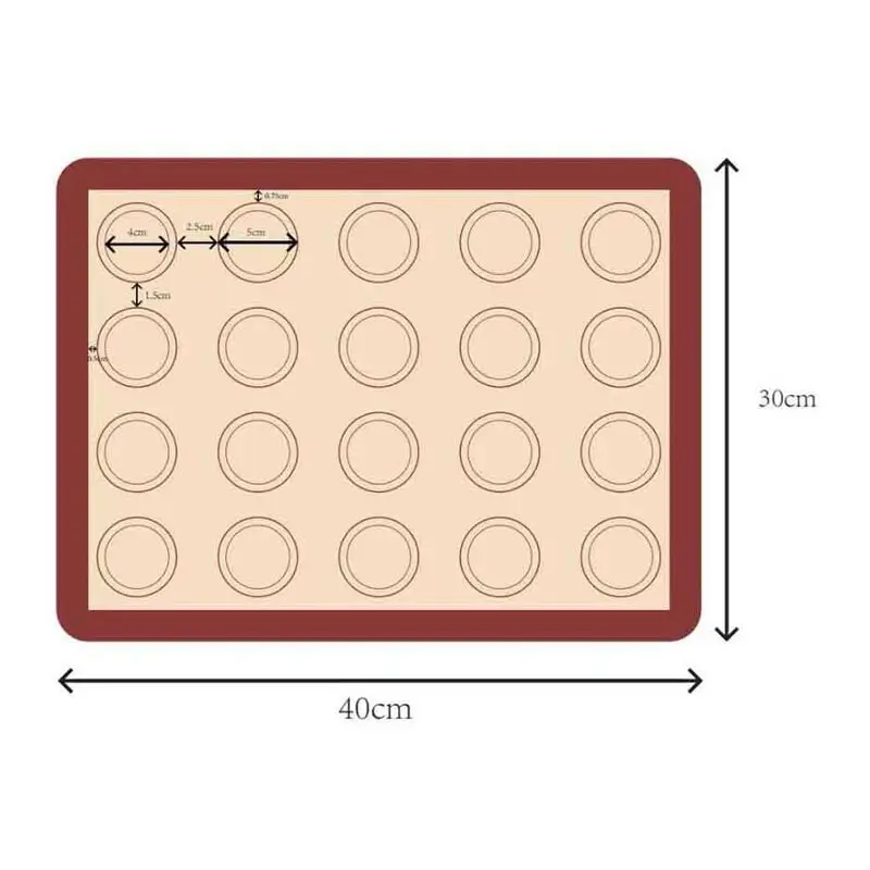 Epinox SMM-43 Silikon Makaron Mat, Kahverengi, 30x40 cm - Epinox (1)