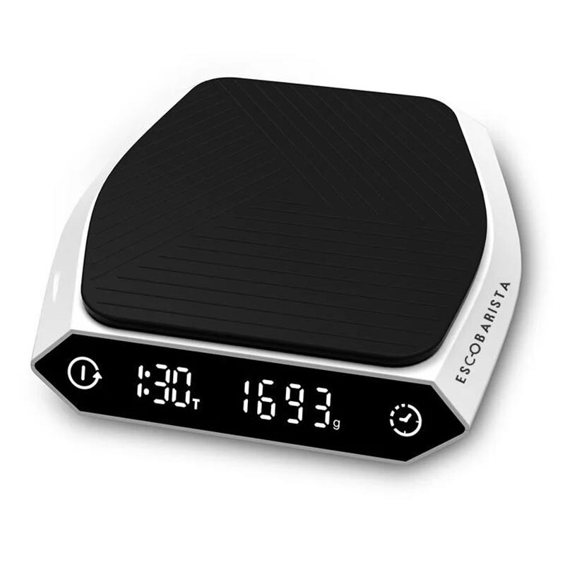 Escobarista Hassas Kahve Tartısı, USB-C Şarj, Beyaz - 1