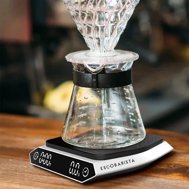Escobarista Hassas Kahve Tartısı, USB-C Şarj, Beyaz - 3