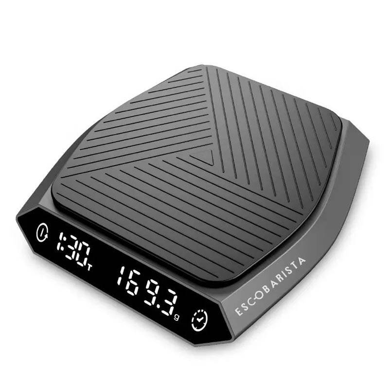 Escobarista Hassas Kahve Tartısı, USB-C Şarj, Siyah - 1