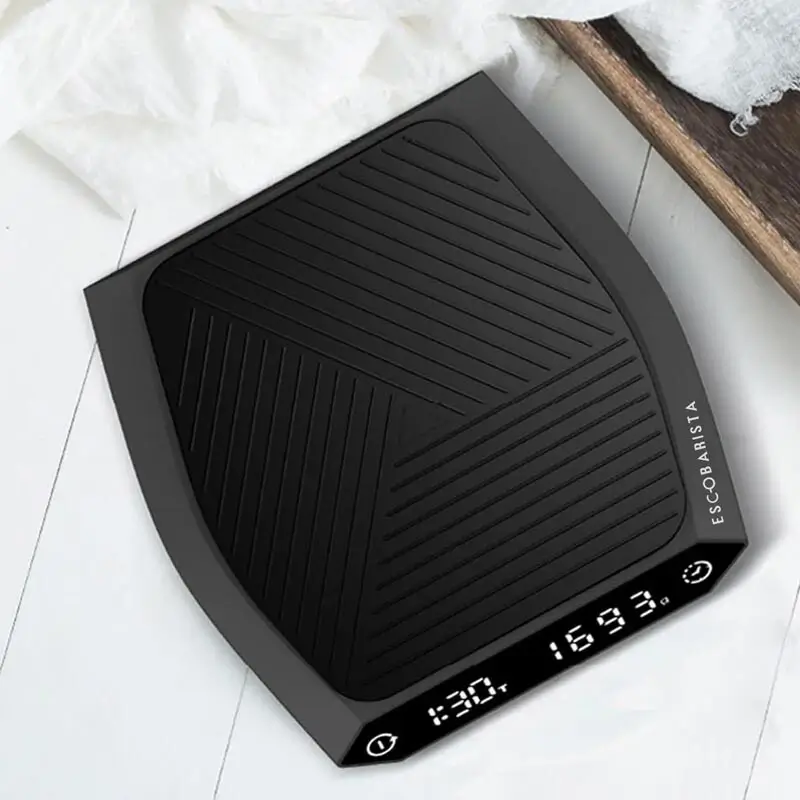 Escobarista Hassas Kahve Tartısı, USB-C Şarj, Siyah - Escobarista (1)