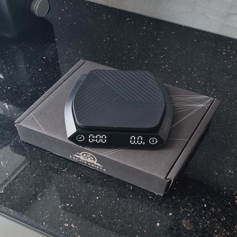 Escobarista Hassas Kahve Tartısı, USB-C Şarj, Siyah - 5