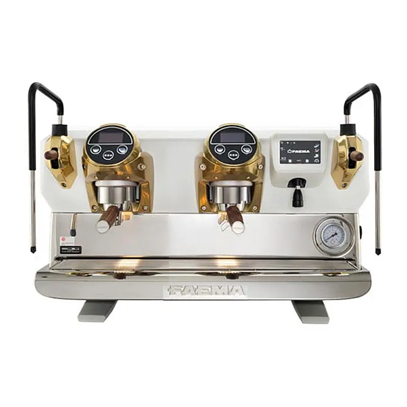 Faema E71 E A/2 Tam Otomatik Espresso Kahve Makinesi, 2 Gruplu, White Gold, 7 Lt. - 1