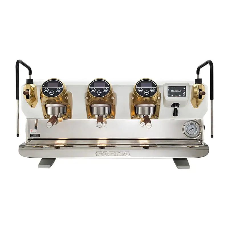 Faema E71 E A/3 Tam Otomatik Espresso Kahve Makinesi, 3 Gruplu, White Gold, 1034x619x484 mm. - 1