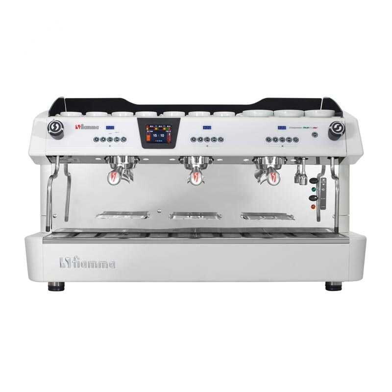 Fiamma Compass 3 Multiboiler (4) Tall Cup Espresso Kahve Makinesi, 3 Gruplu, Beyaz - 1