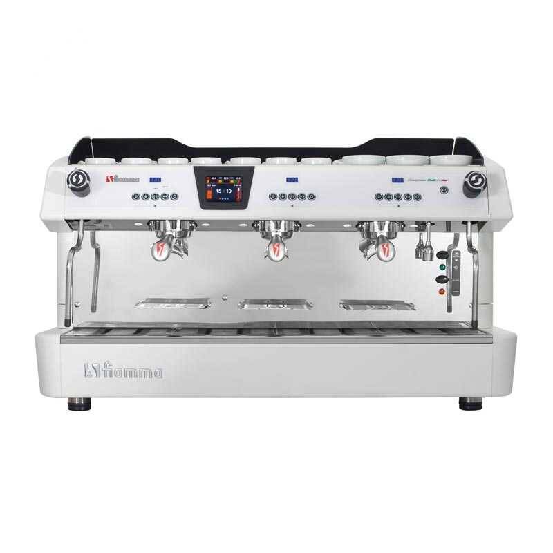 Fiamma Compass 3 Multiboiler (4) Tall Cup Espresso Kahve Makinesi, 3 Gruplu, Beyaz - 1